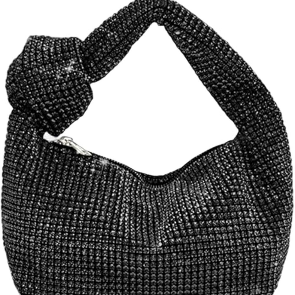 NEW Sparkling Bling Swarovski Crystal Rhinestone Knot Bag Purse +FREE Gift - Picture 5 of 7